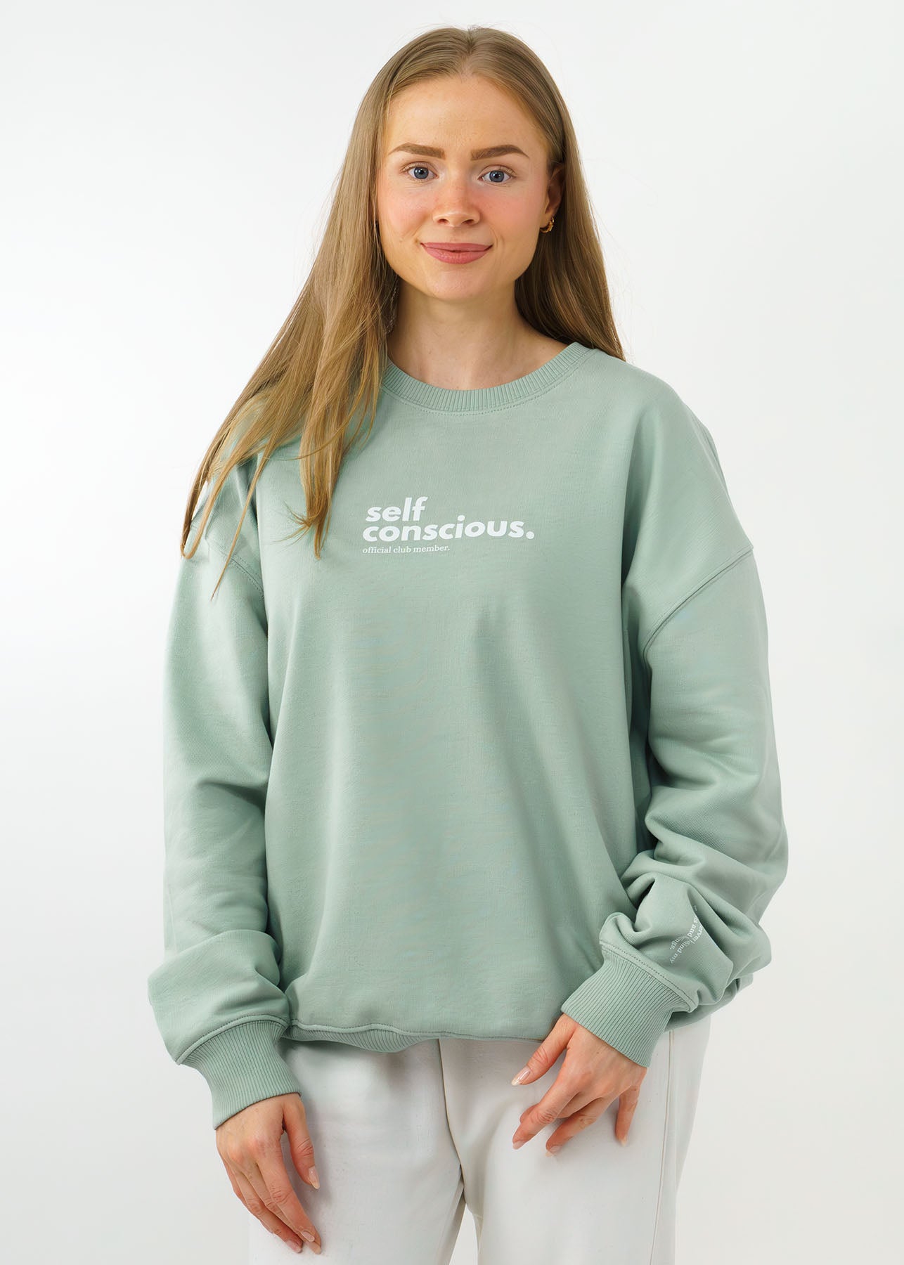 "SELF CONSCIOUS" Organic Sweater Aloe